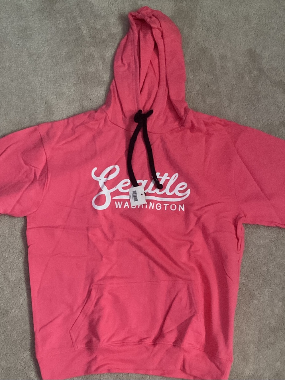 Seattle Washington Kids Pink Hoodie Sweatshirt